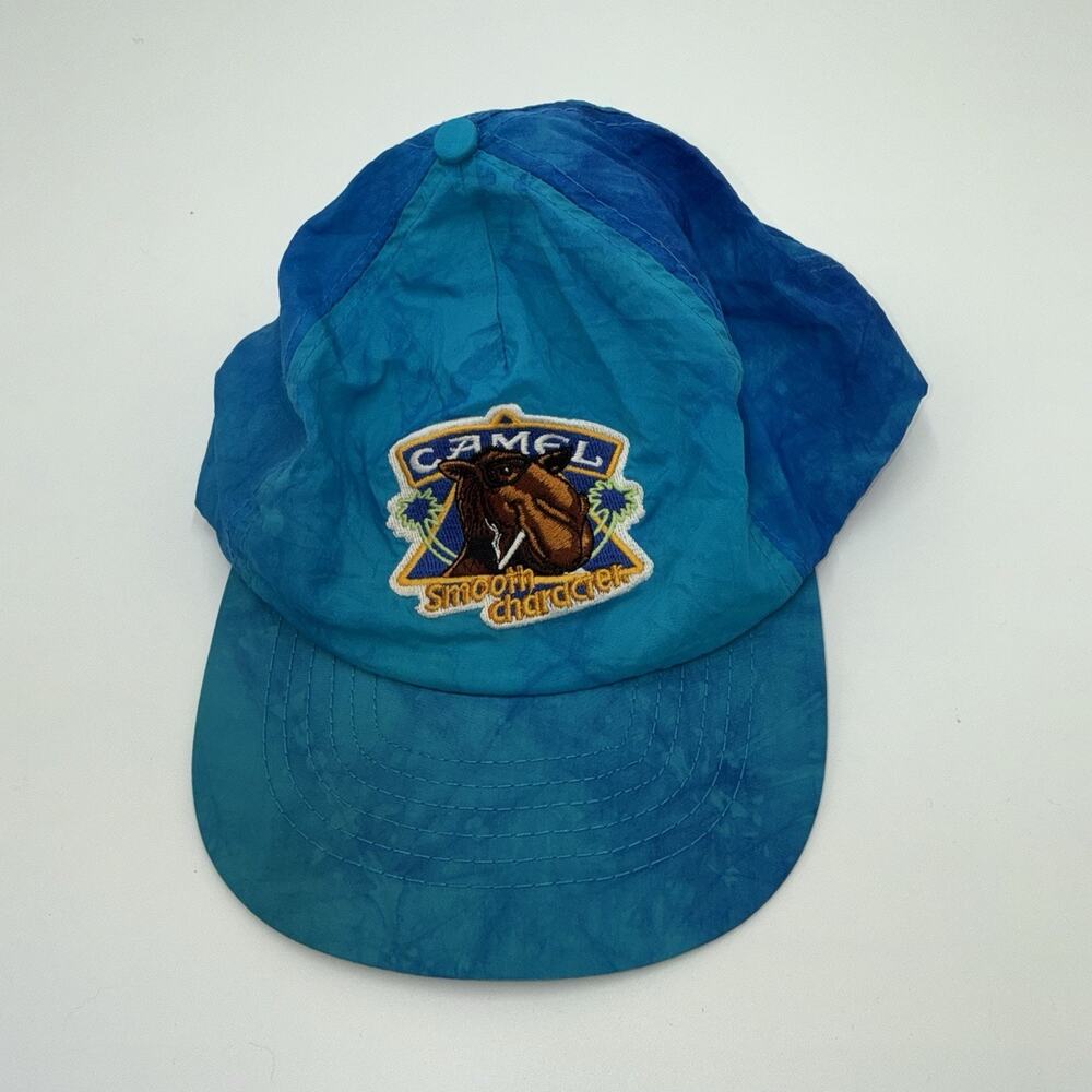 Vintage Camel Smooth Character Snapback Hat Blue 90s Tobacco Promo